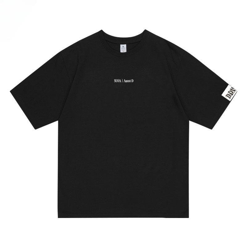 T-SHIRT SUGA D'DAY AGUST D 100% COTTON (black and gray)