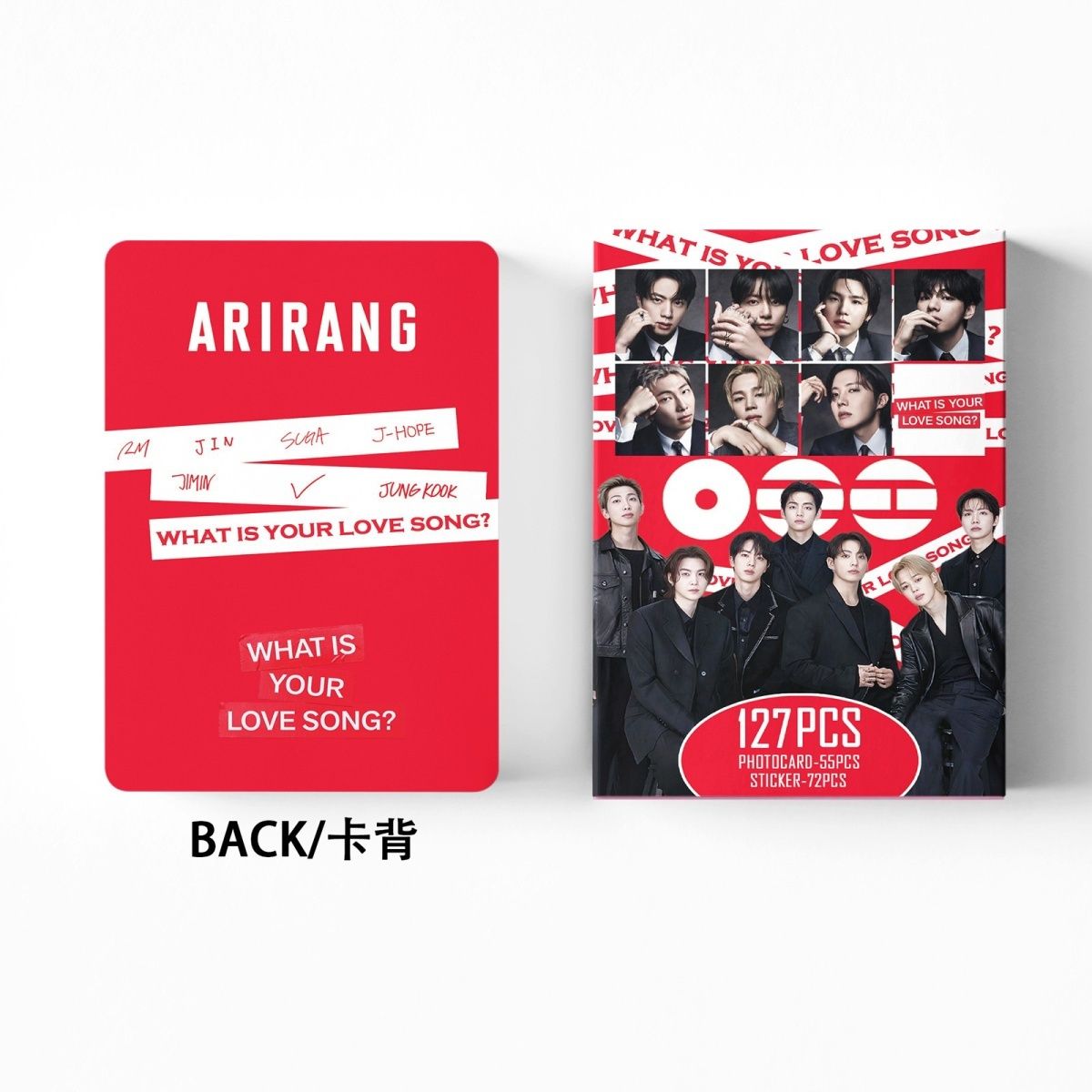PHOTOCARDS BTS ARIRANG 127 PCS (55 cards + 72 stickers)