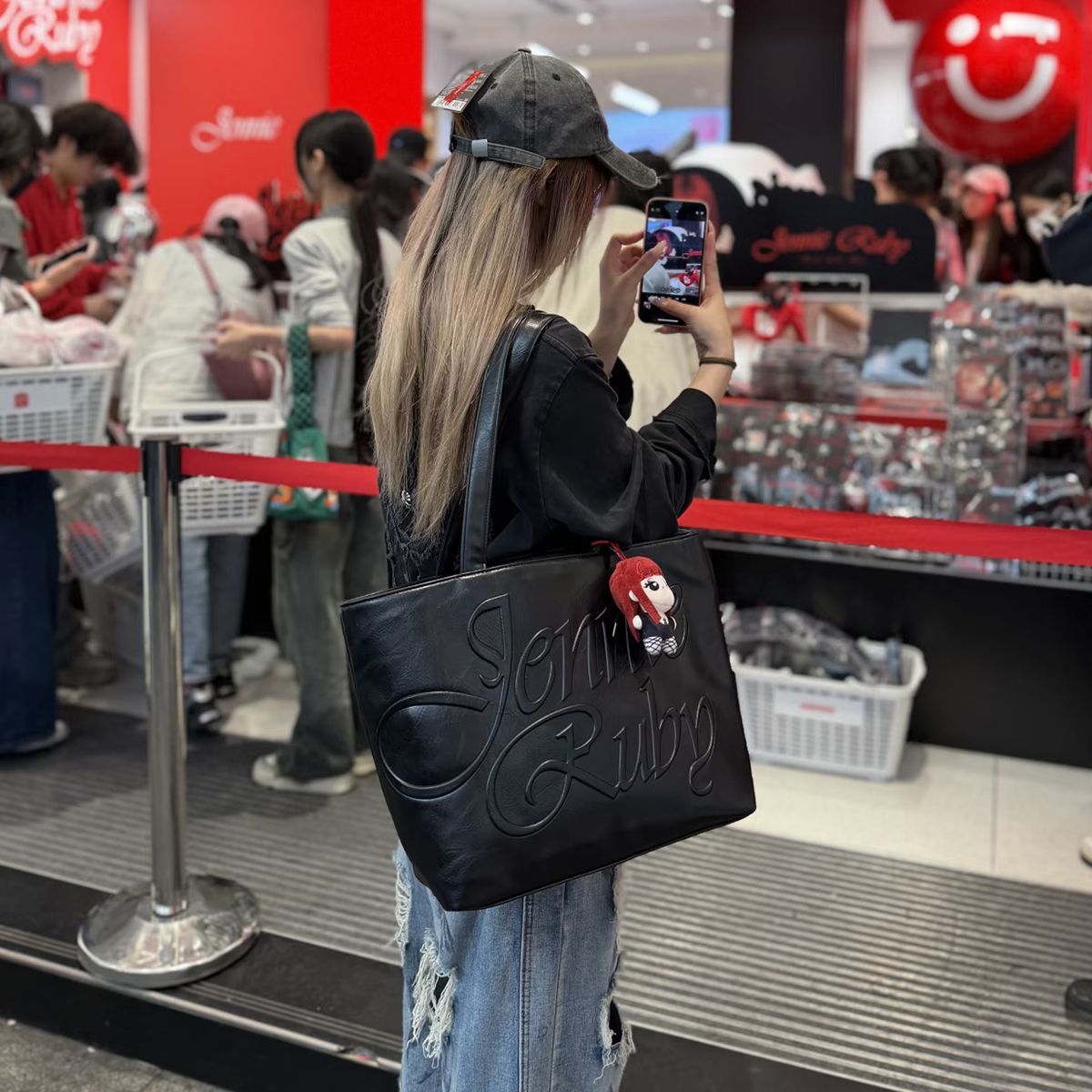 JENNIE RUBY BAG (black and red)