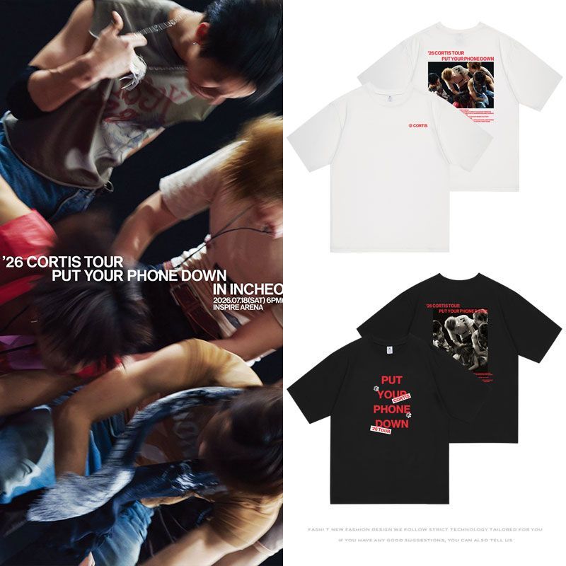 CORTIS T SHIRT TOUR PUT YOUR PHONEDOWN TOUR 2026 100% COTTON