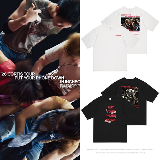 CORTIS T SHIRT TOUR PUT YOUR PHONEDOWN TOUR 2026 100% COTTON