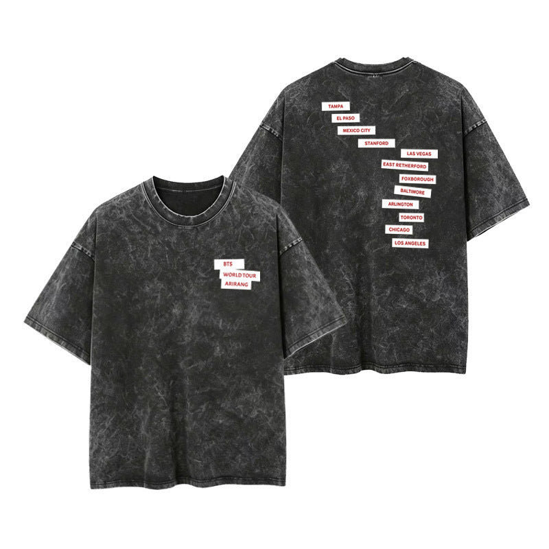 BTS WORLD TOUR ARIRANG T-SHIRT 100% COTTON - VARIOUS COLORS