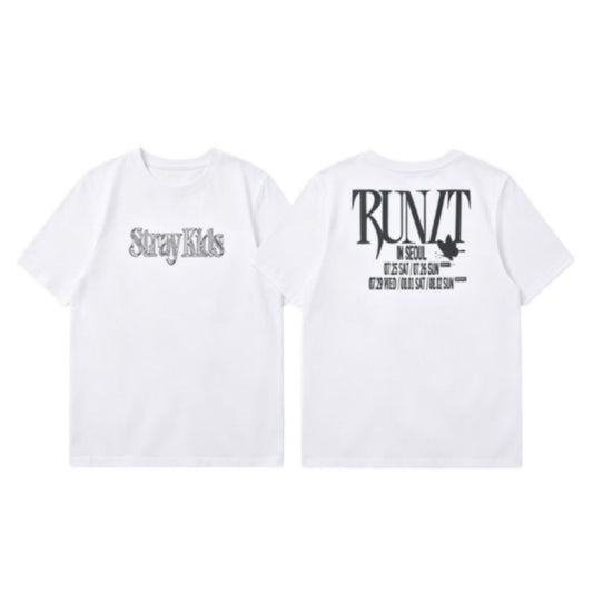 STRAY KIDS RUN IT T-SHIRT 100% COTTON