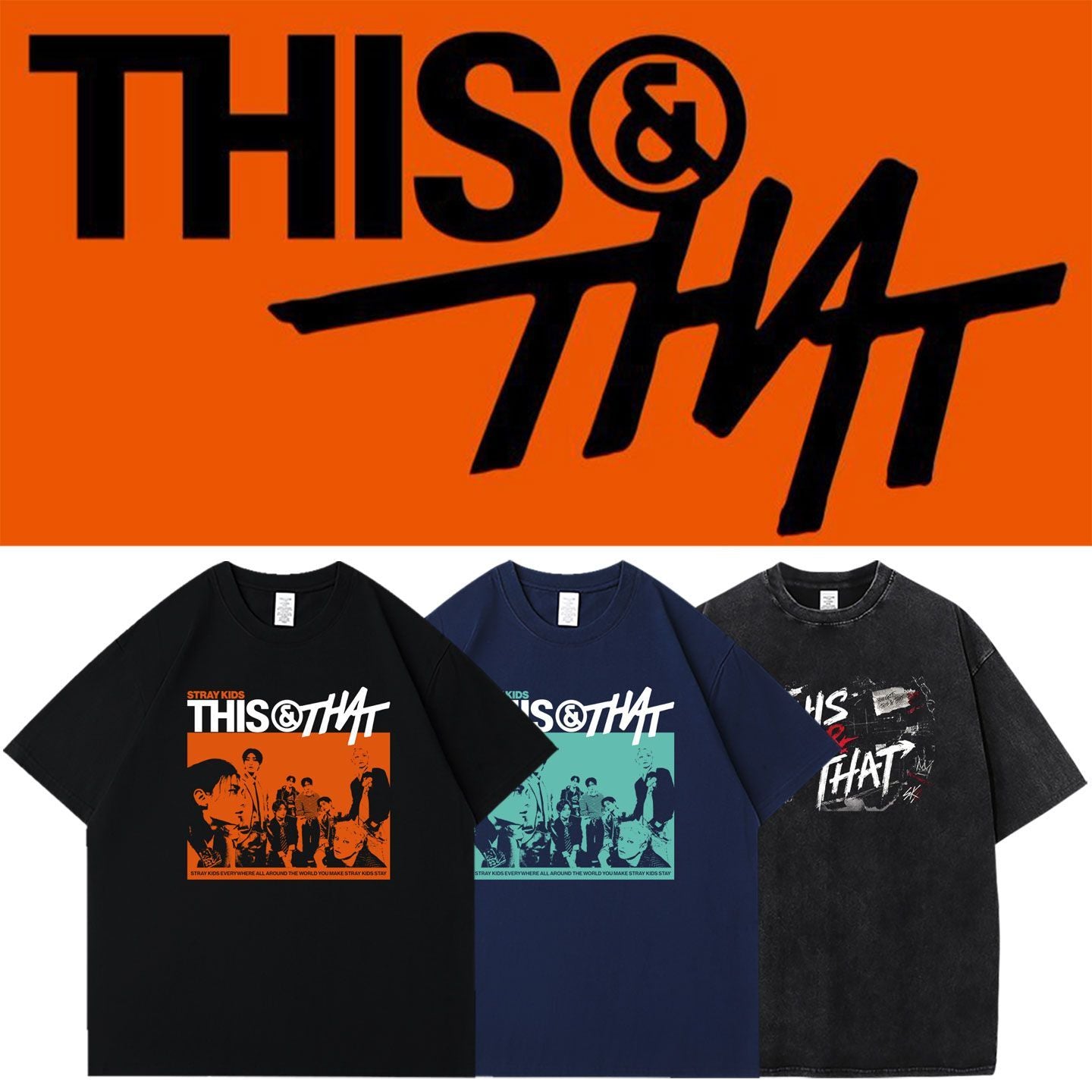 STRAY KIDS THIS&THAT T-SHIRTS 100% COTTON