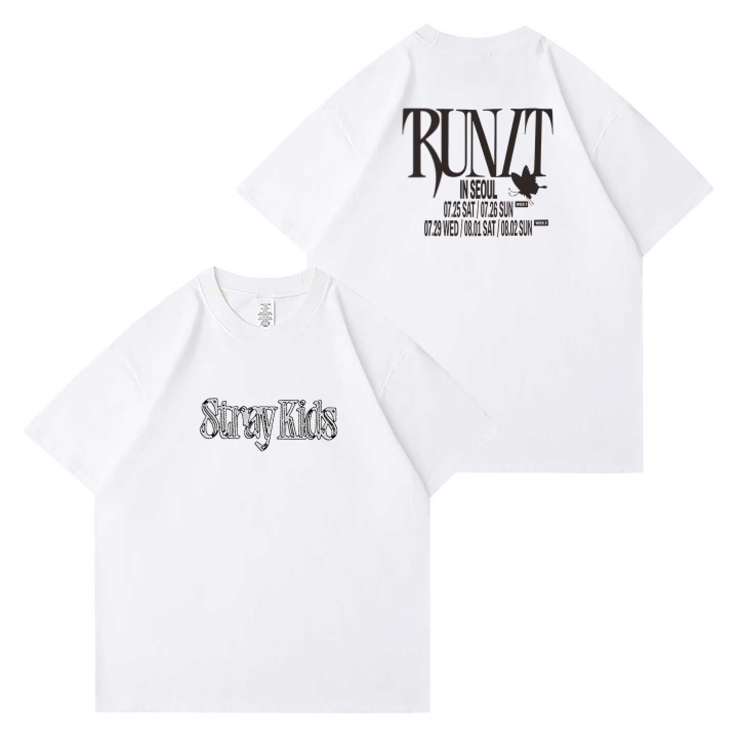 STRAY KIDS RUN IT T-SHIRTS 100% COTTON