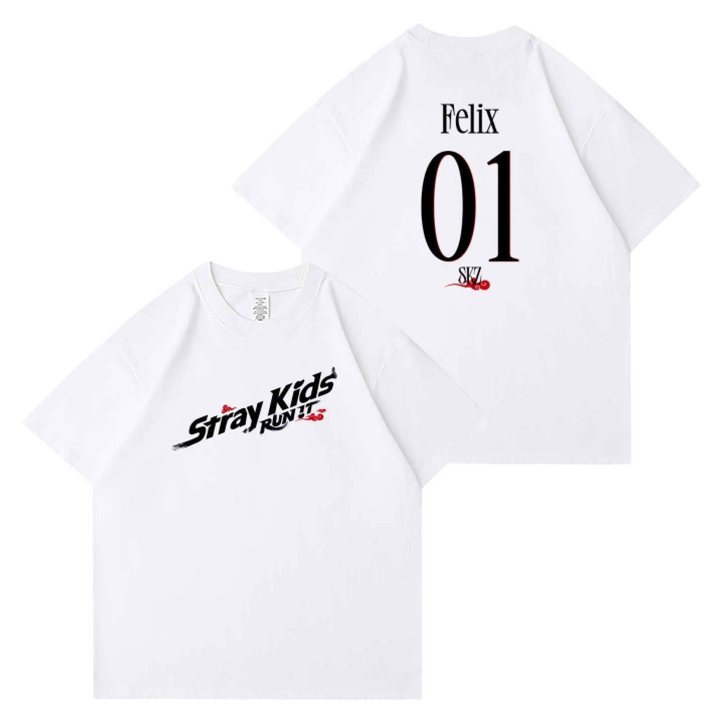 STRAY KIDS RUN IT T-SHIRTS 100% COTTON
