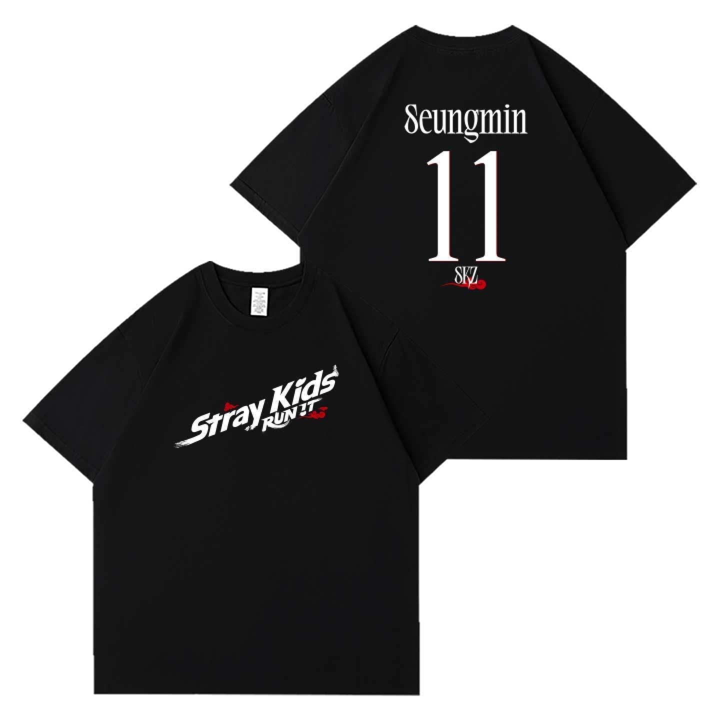 STRAY KIDS RUN IT T-SHIRTS 100% COTTON
