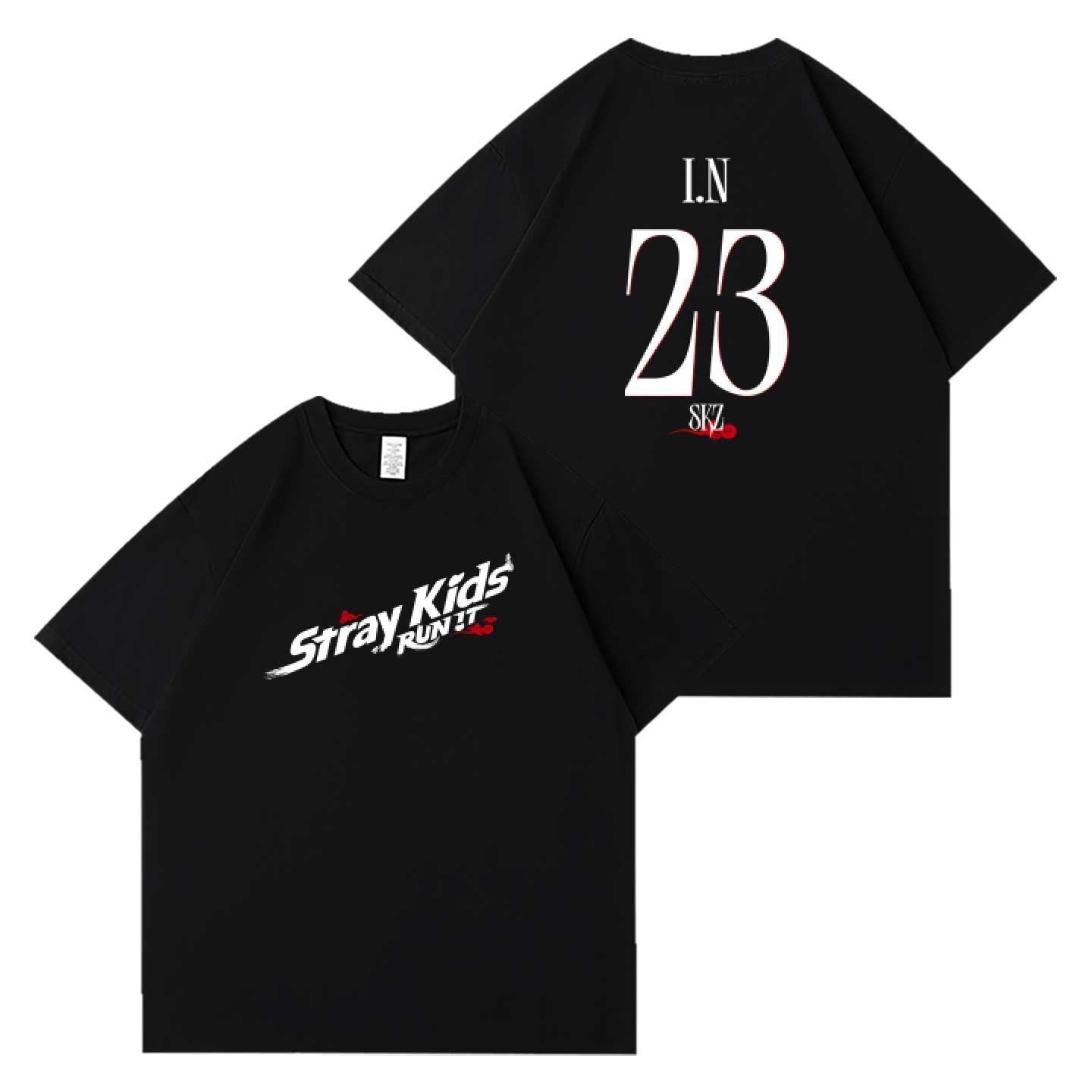 STRAY KIDS RUN IT T-SHIRTS 100% COTTON