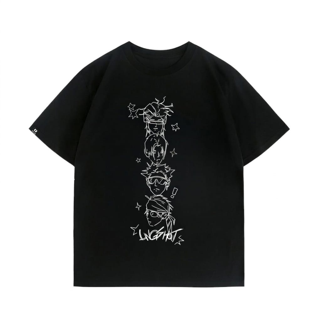 LNGSHOT T-SHIRTS 100% COTTON (white and black)