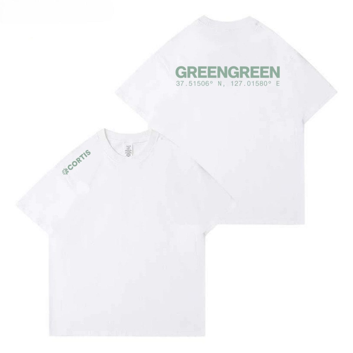CORTIS T SHIRT GREENGREEN 100% COTTON