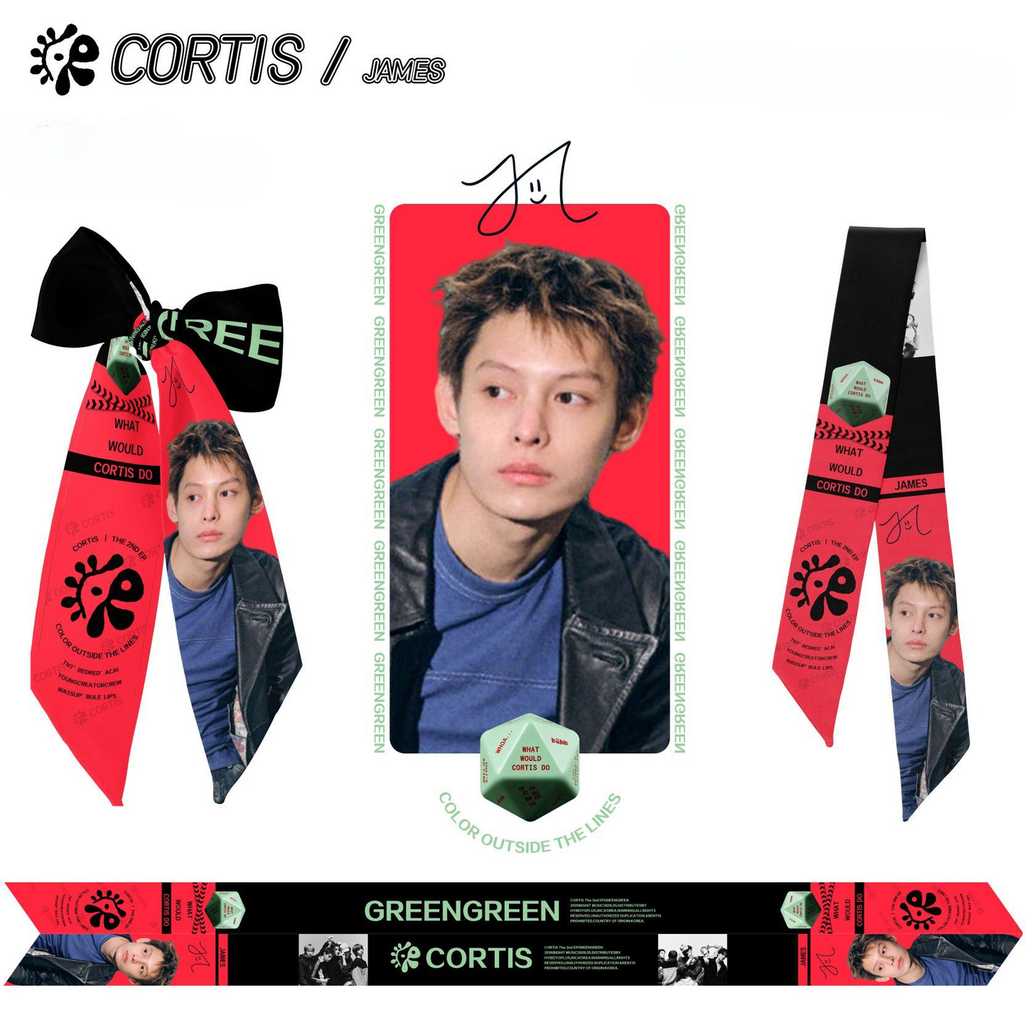 CORTIS GREENGREEN HAIRBAND