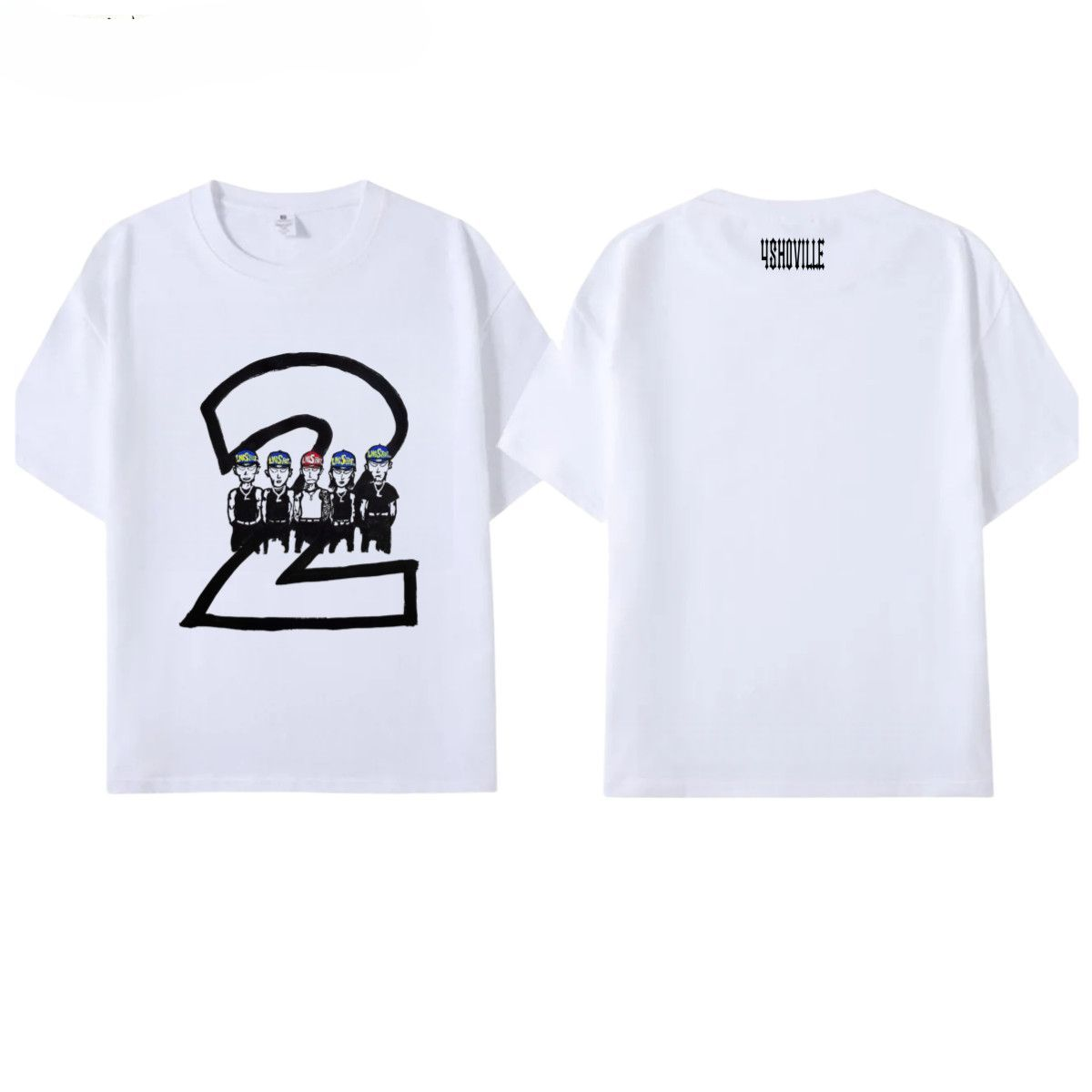 LNGSHOT 4SHOBOIZ Vol.2 4SHOVILLE T-SHIRT 100% COTTON