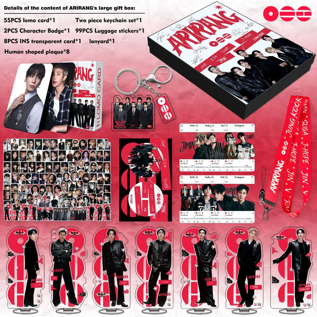 BTS ARIRANG KIT WITH 175 PIECES (GIFT BOX WITH/ VARIOUS ITEMS!✨)