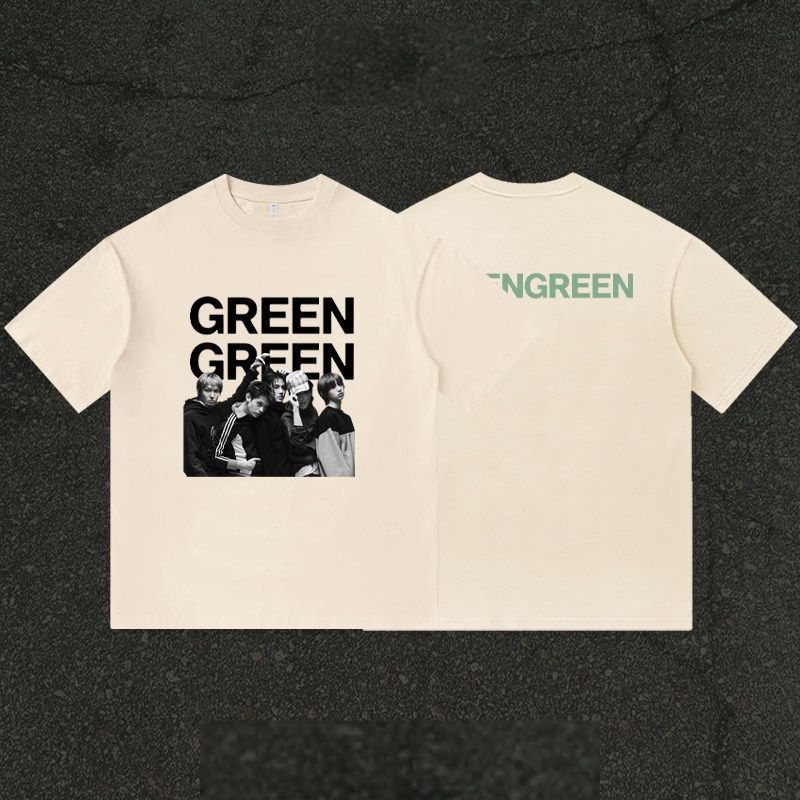 CORTIS T SHIRT GREENGREEN 100% COTTON
