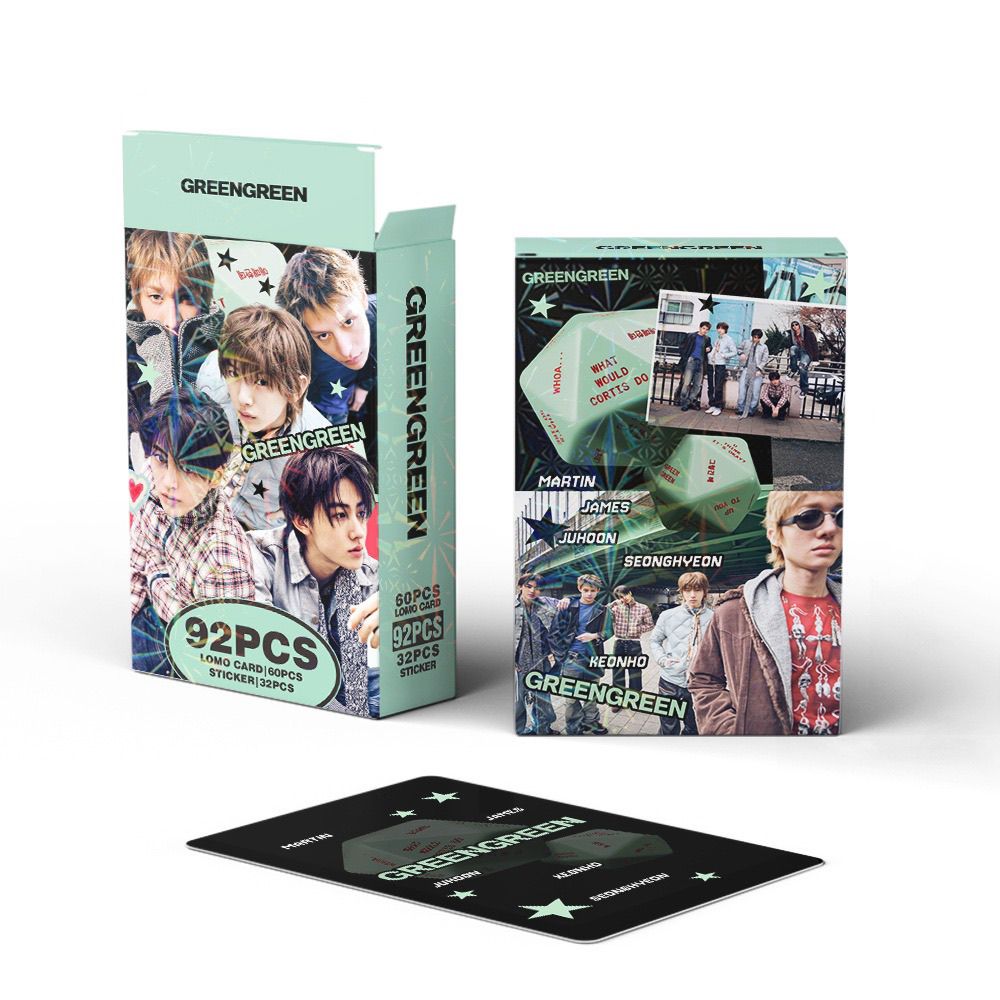 CORTIS GREENGREEN PHOTOCARDS 92 PCS (60 PHOTOCARDS + 32 STICKERS)