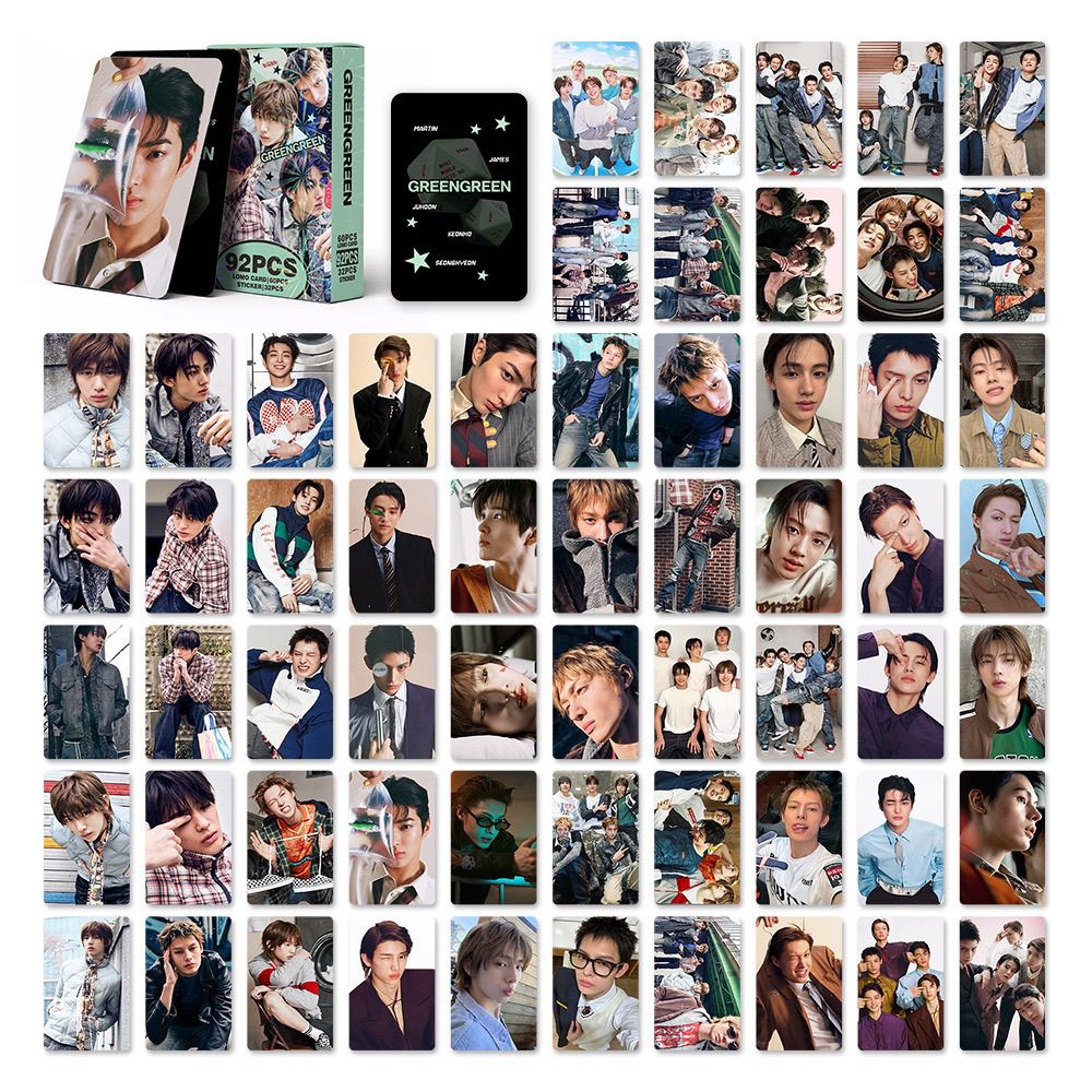 CORTIS GREENGREEN PHOTOCARDS 92 PCS (60 PHOTOCARDS + 32 STICKERS)
