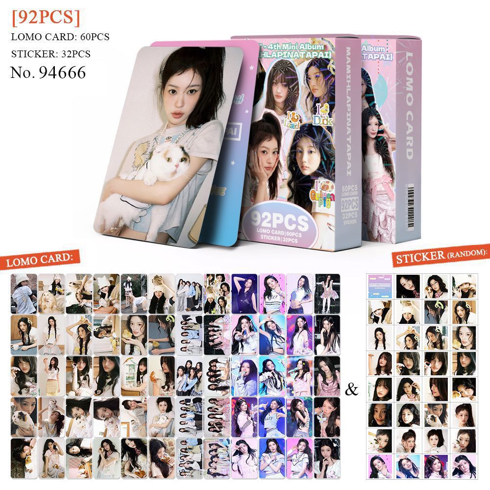 ILLIT MAMIHLAPINATAPAI PHOTOCARDS 92 PCS(60 CARDS+ 32 STICKERS)
