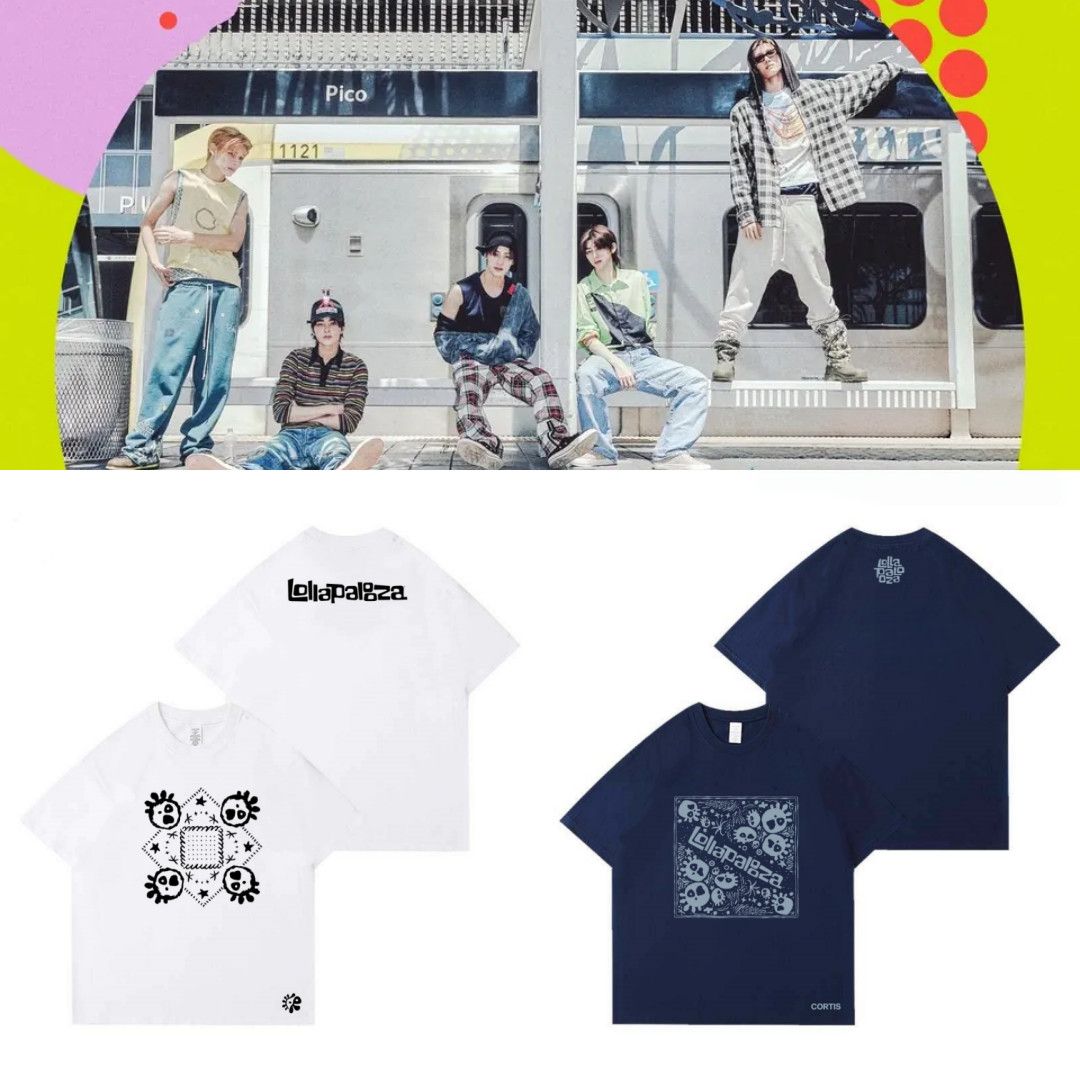 CORTIS T SHIRTS LOLLAPALOOZA 100% COTTON