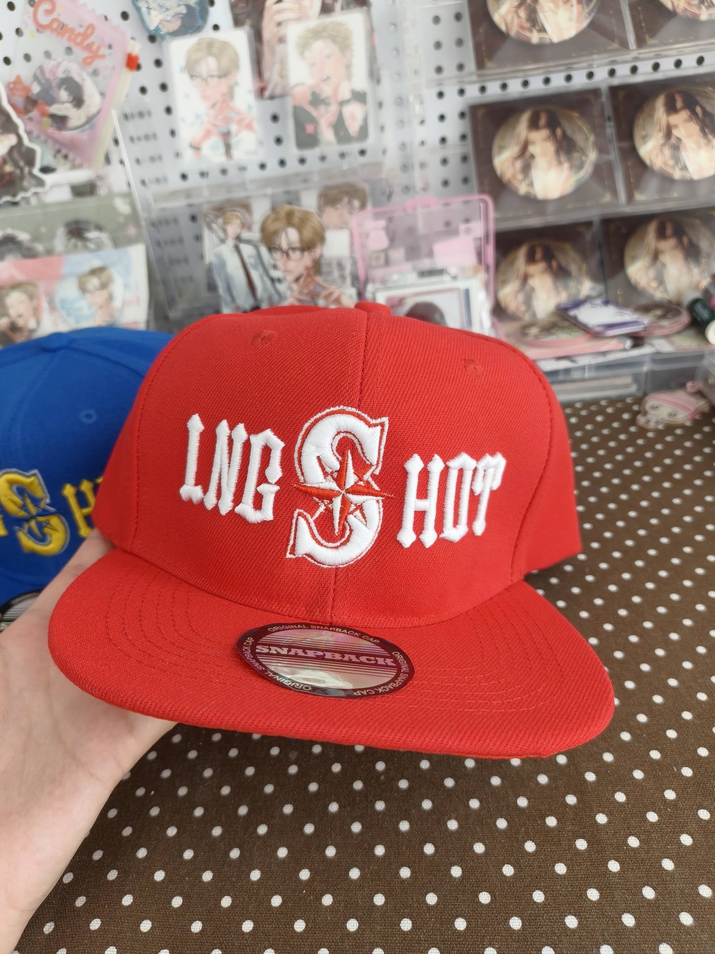 LNGSHOT CAP - RED, BLUE AND BLACK