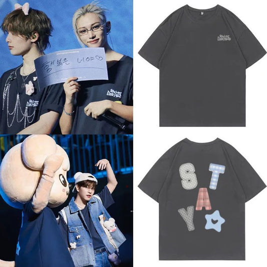 STRAY KIDS STAYINOURLITTLEHOUSE TSHIRT 100% COTTON