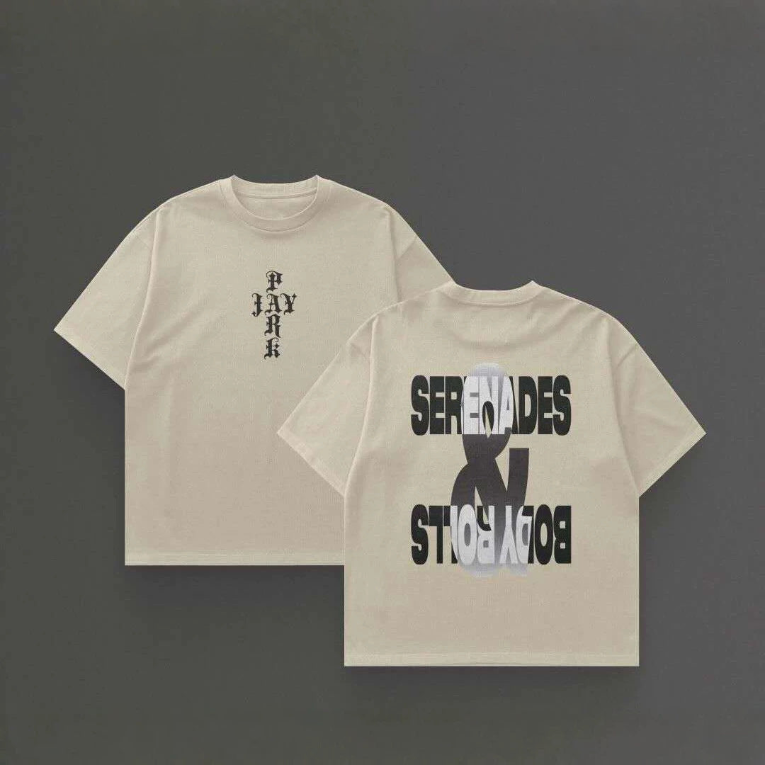JAYPARK  LNGSHOT SERENADES & BODY ROLLS T-SHIRT 100% COTTON