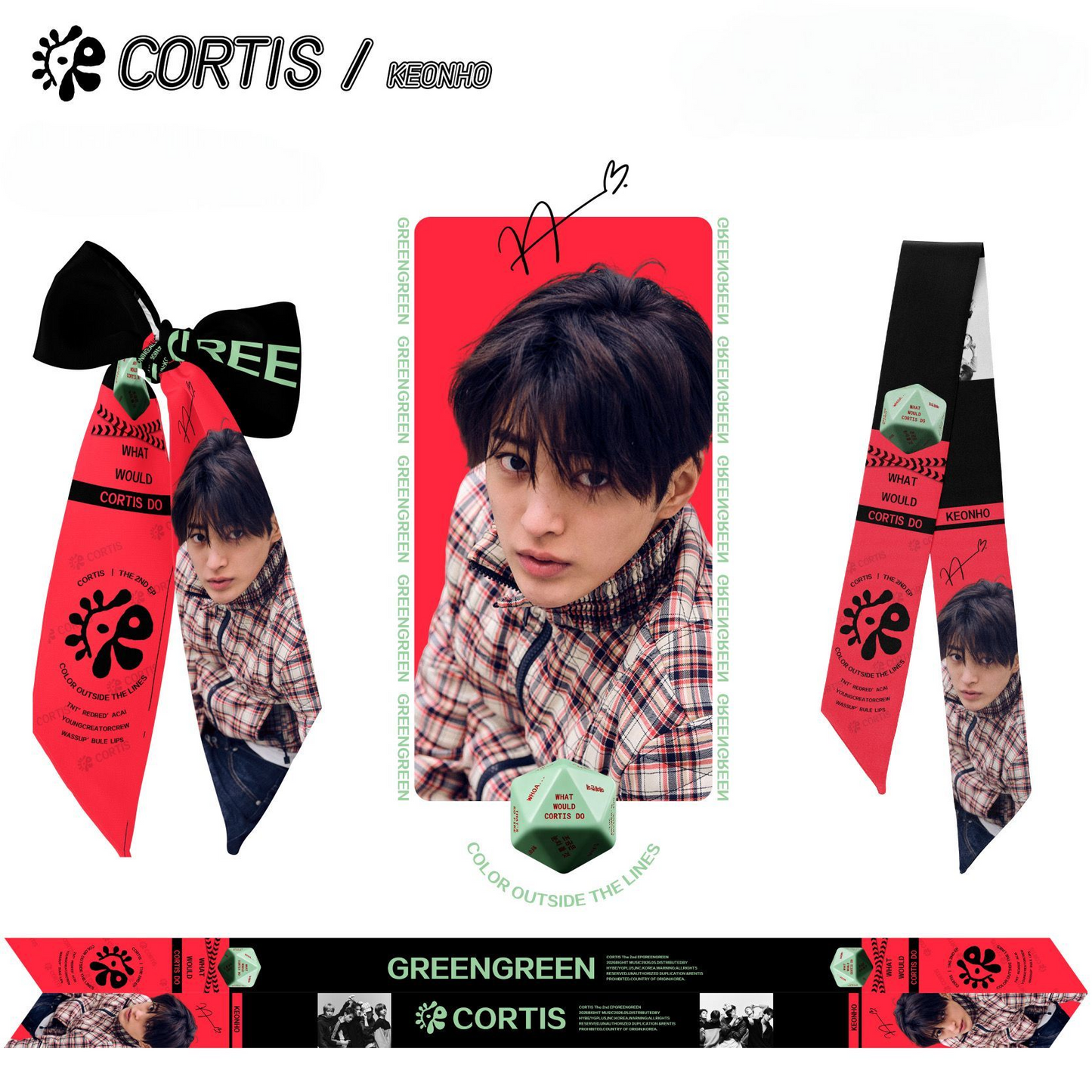 CORTIS GREENGREEN HAIRBAND