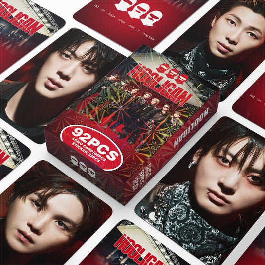 BTS HOOLIGAN PHOTOCARDS 92 PCS (60 PHOTOCARDS + 32 STICKERS)