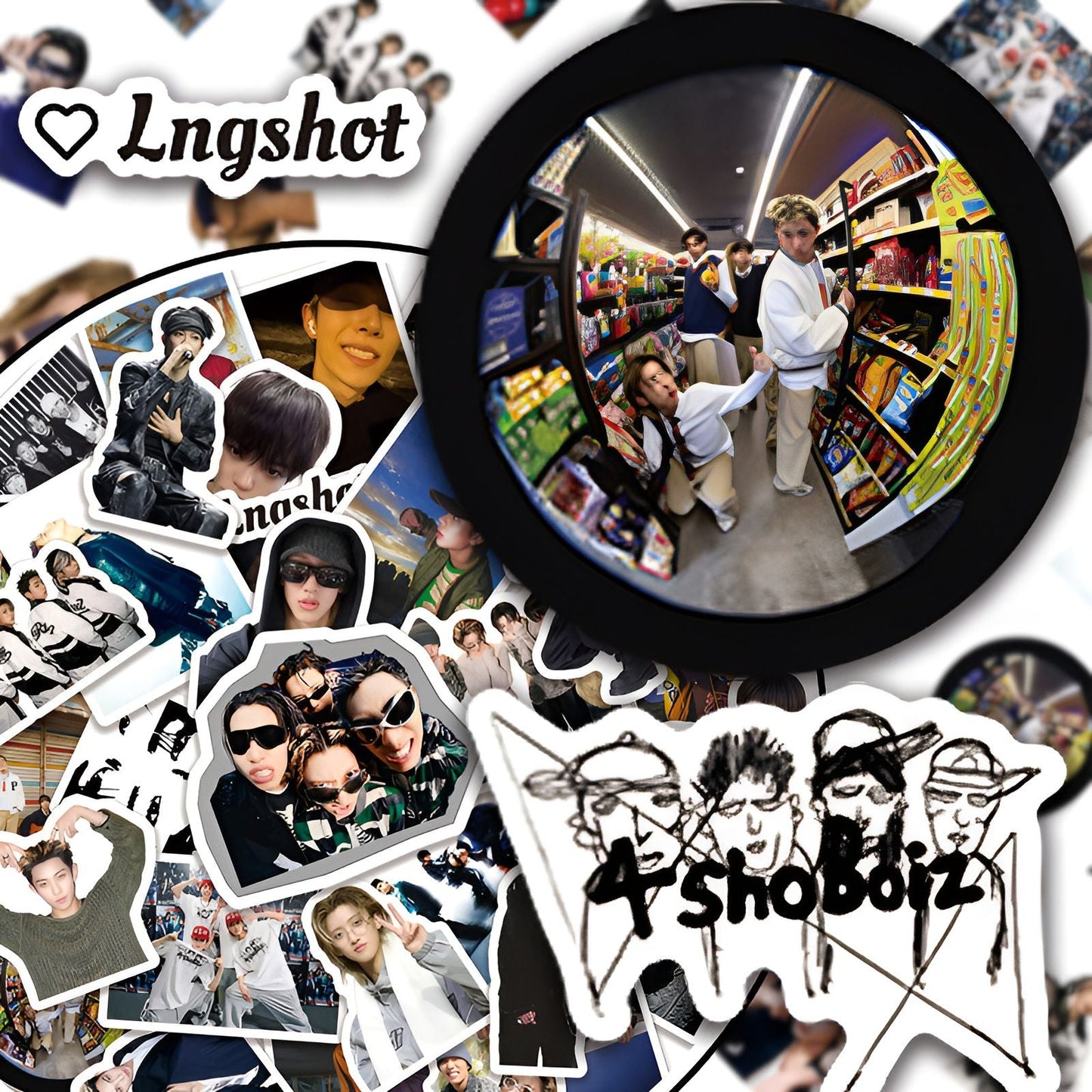 LNGSHOT STICKERS 156 PCS
