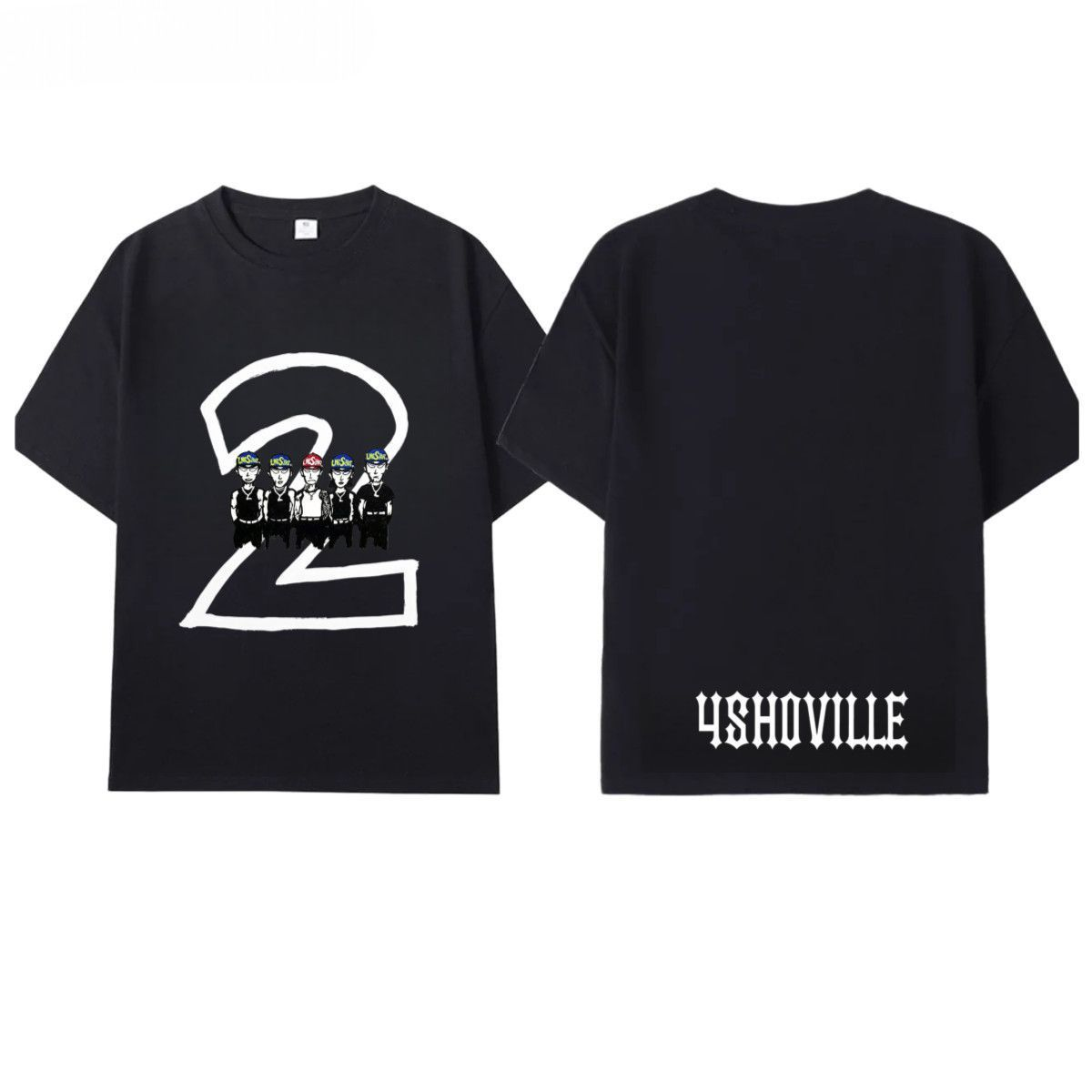 LNGSHOT 4SHOBOIZ Vol.2 4SHOVILLE T-SHIRT 100% COTTON