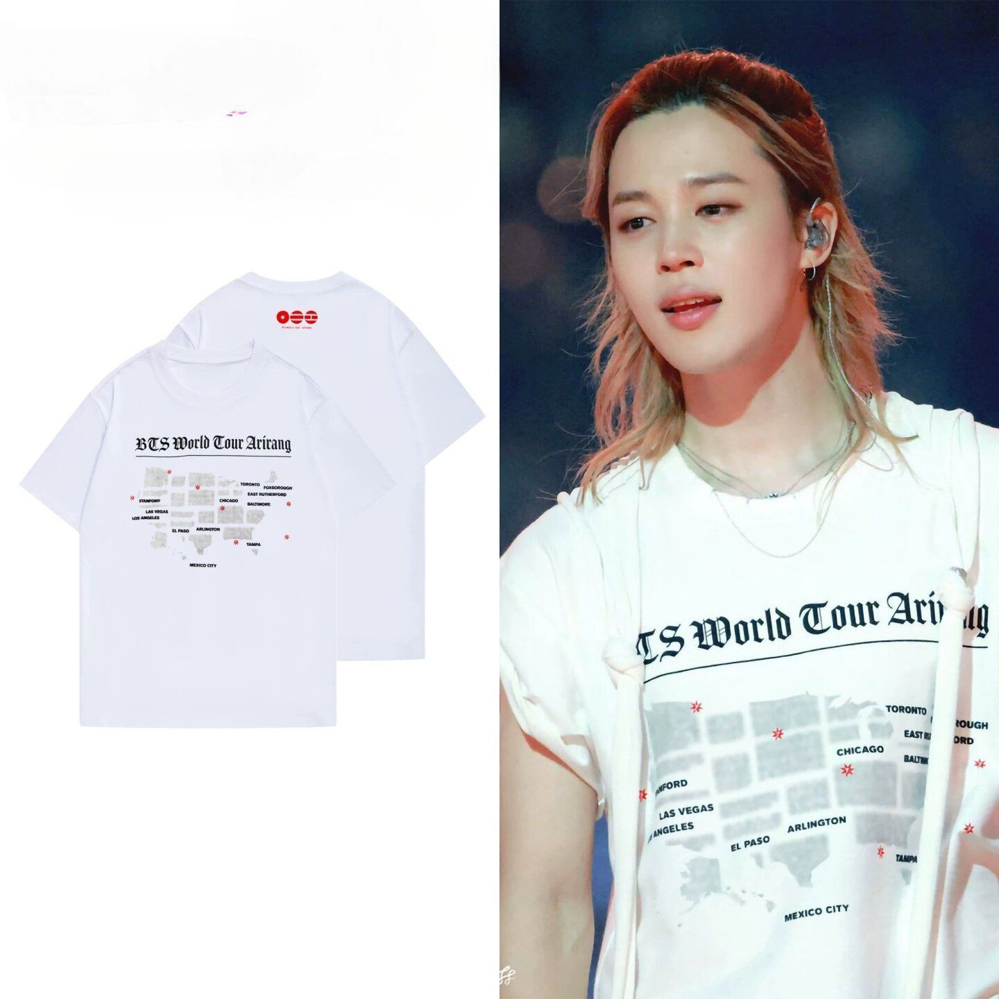BTS WORLD TOUR ARIRANG T-SHIRT 100% COTTON
